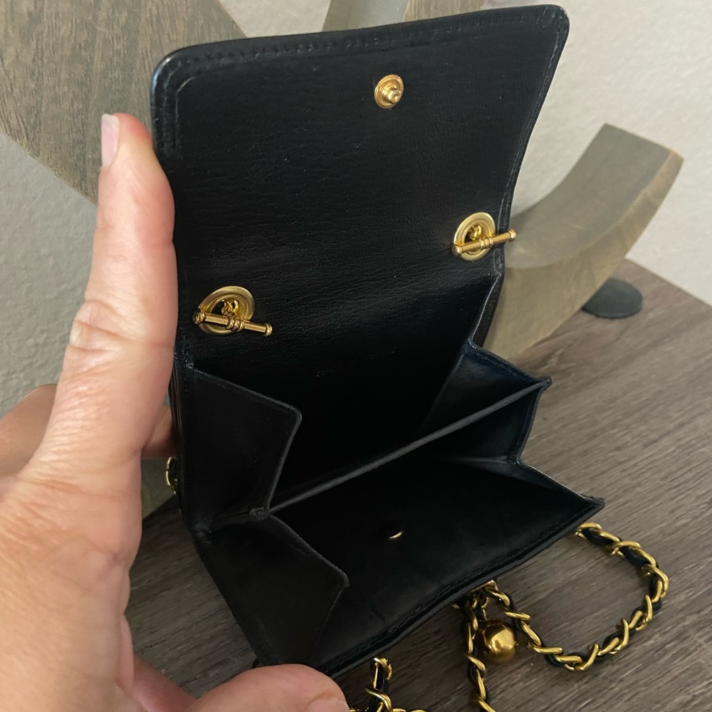 ⚜️🖤 Mini Chanel Wallet on a Chain Adjustable Wallet Crossbody to Belt Bag - Picture 10 of 16
